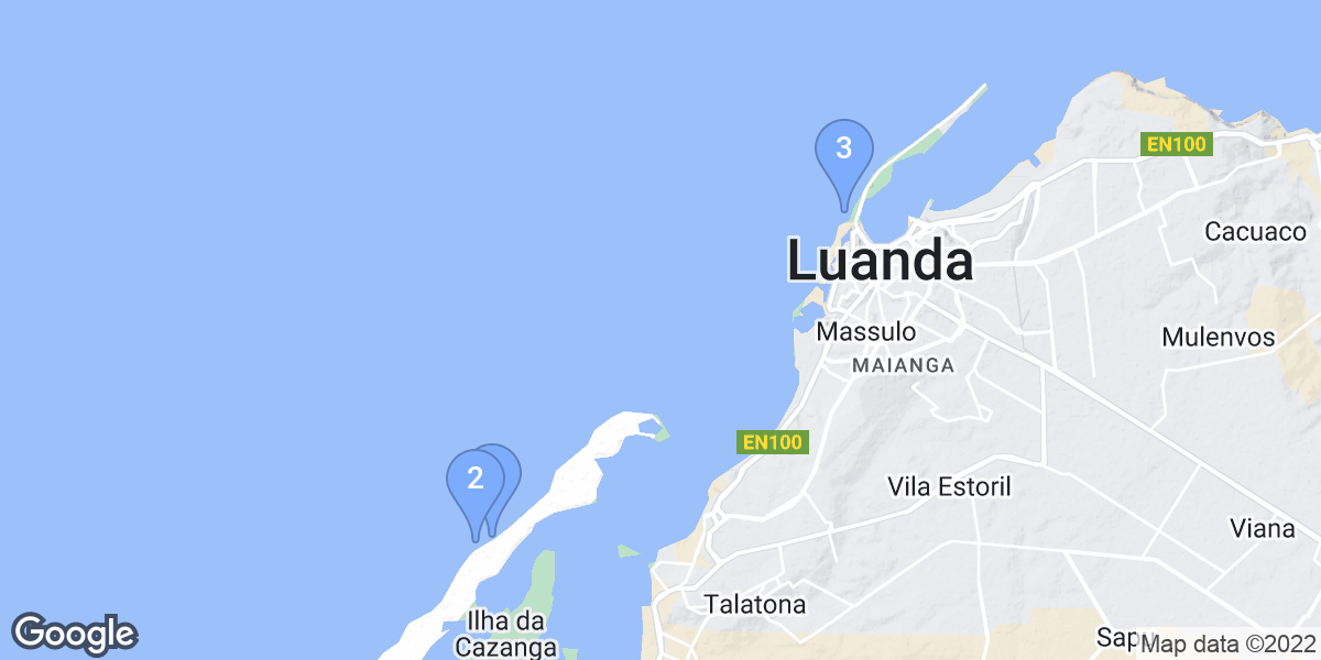Luanda Province dive site map
