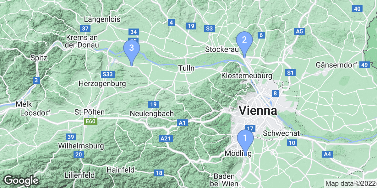 Niederösterreich dive site map