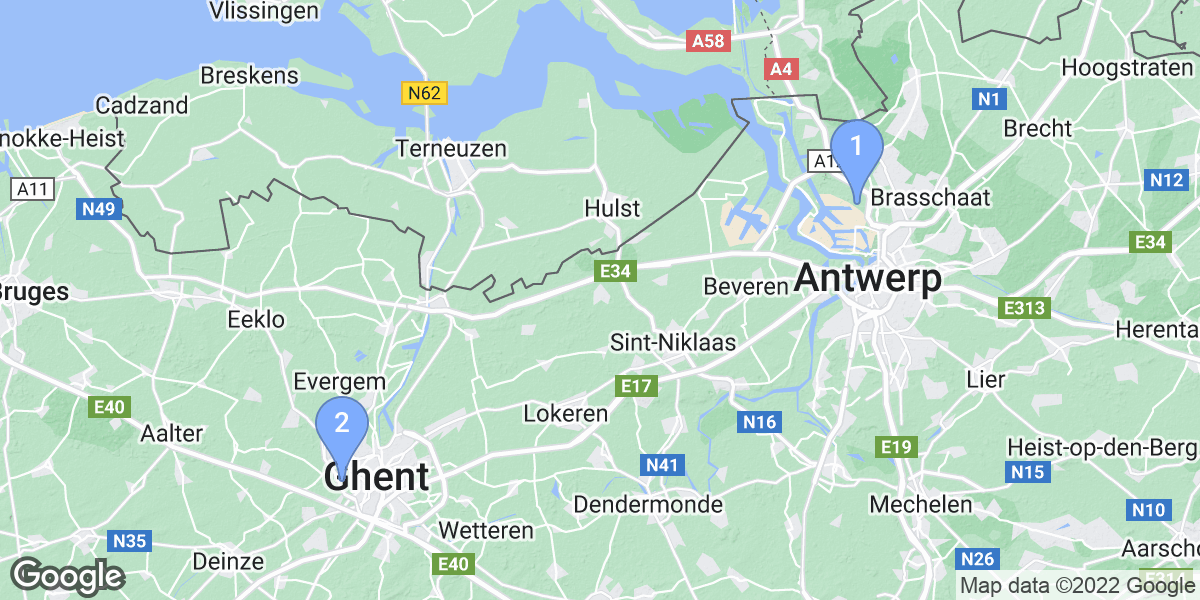 Flanders dive site map