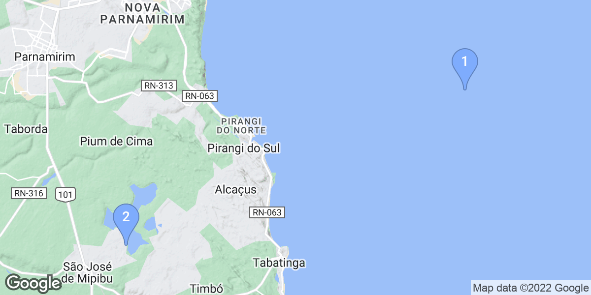 State of Rio Grande do Norte dive site map