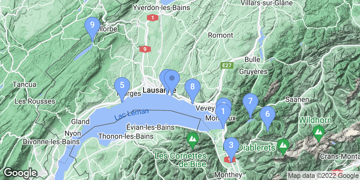Vaud dive site map