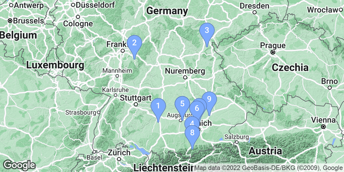 Bavaria dive site map