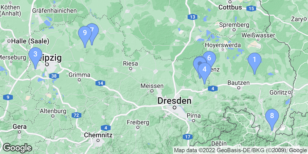 Saxony dive site map