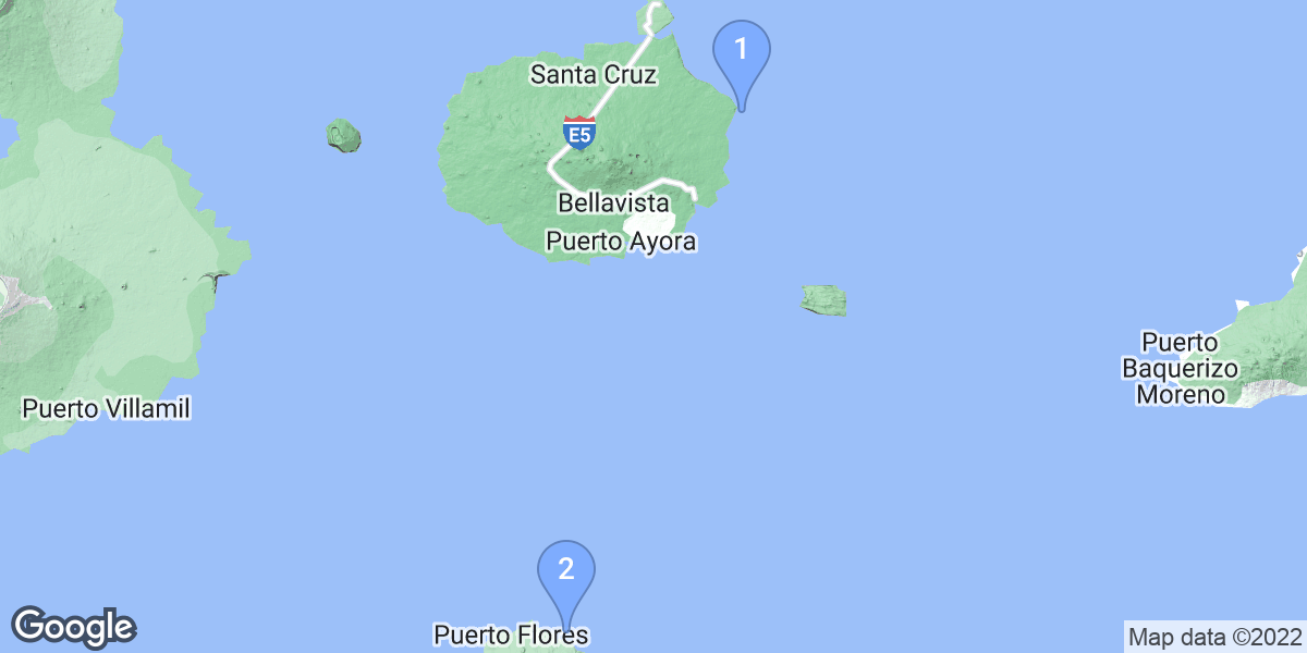 Islas Galápagos dive site map