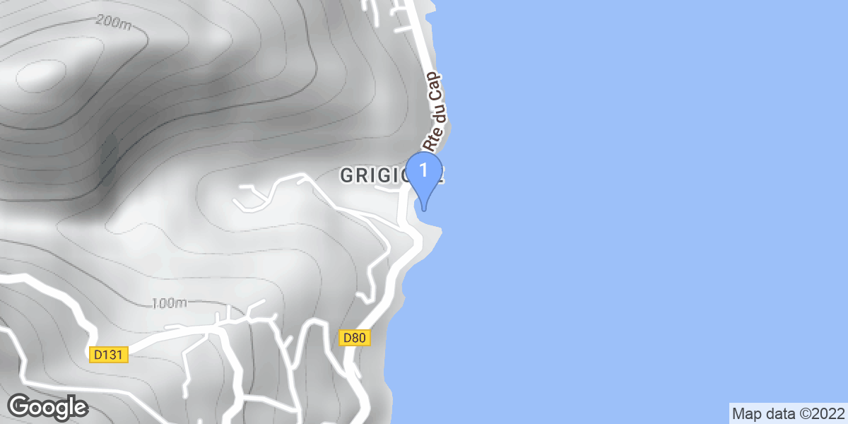 Corse dive site map