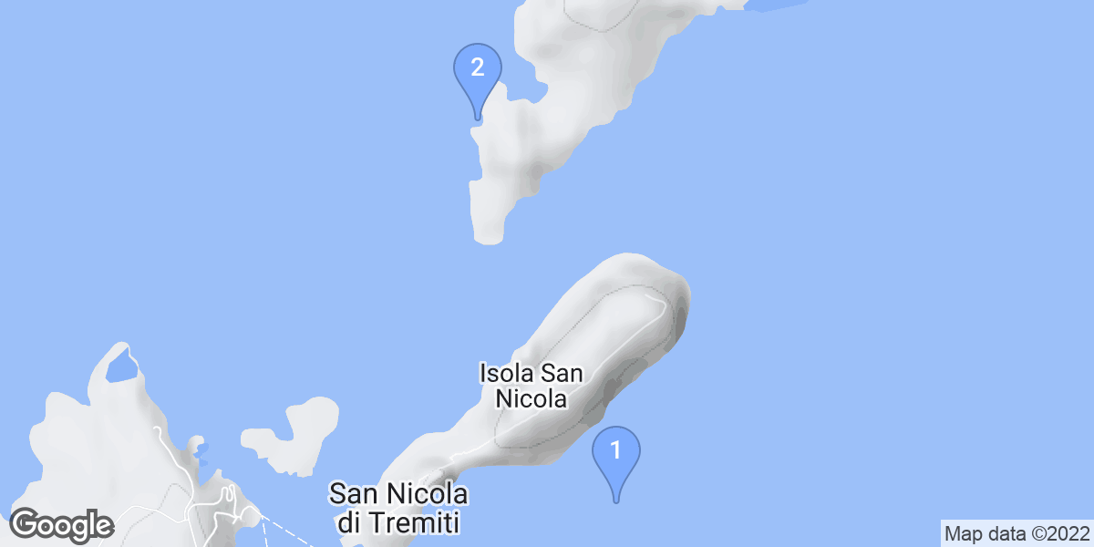 Puglia dive site map