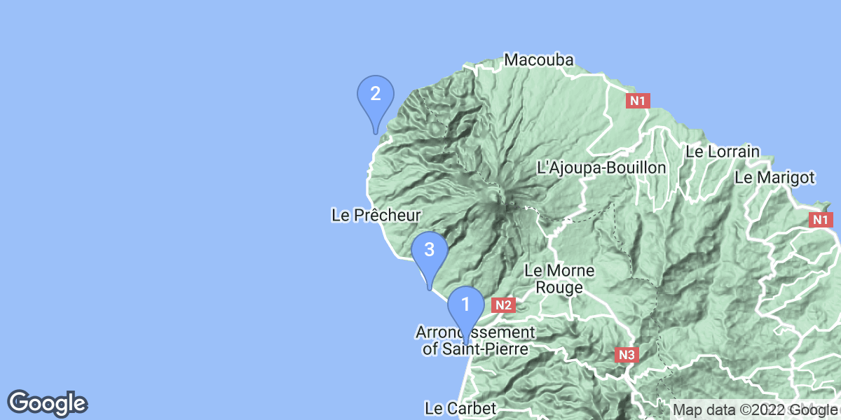 Saint-Pierre dive site map