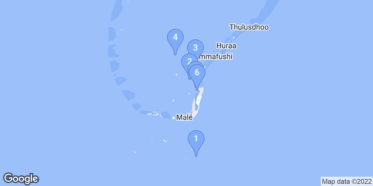 Male dive site map