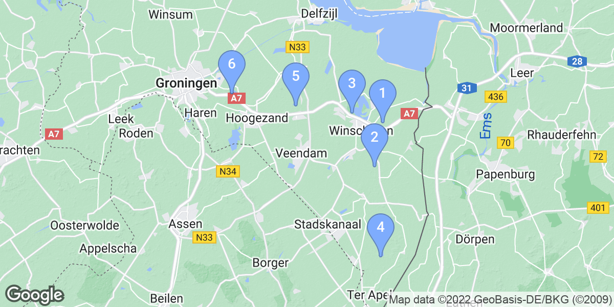 Groningen dive site map