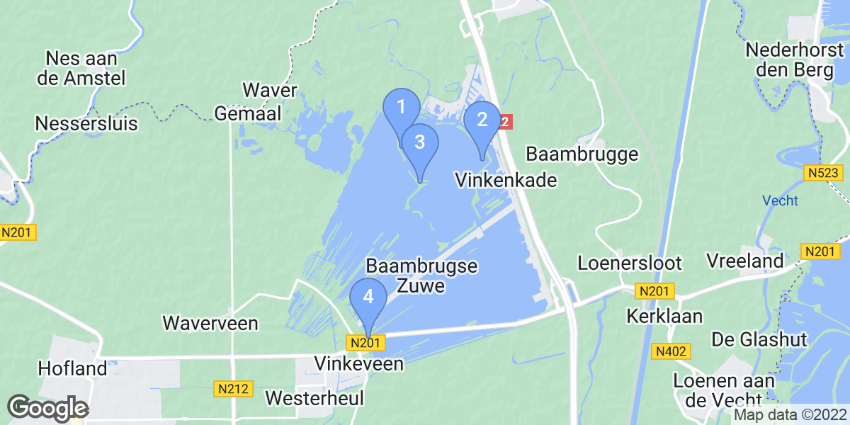 Utrecht dive site map