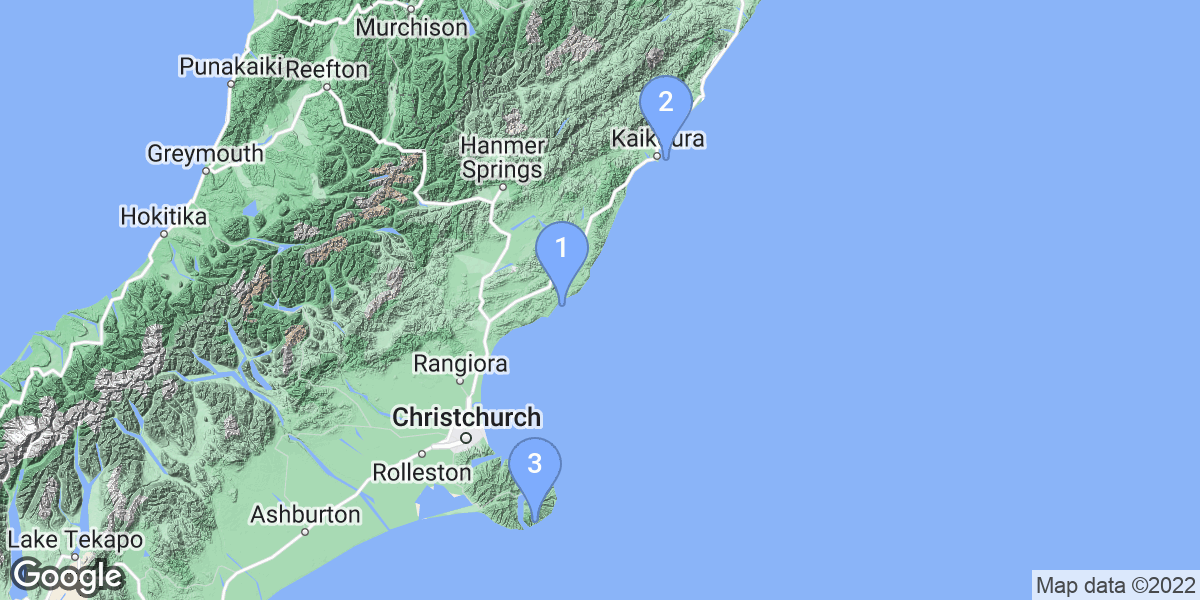 Canterbury dive site map