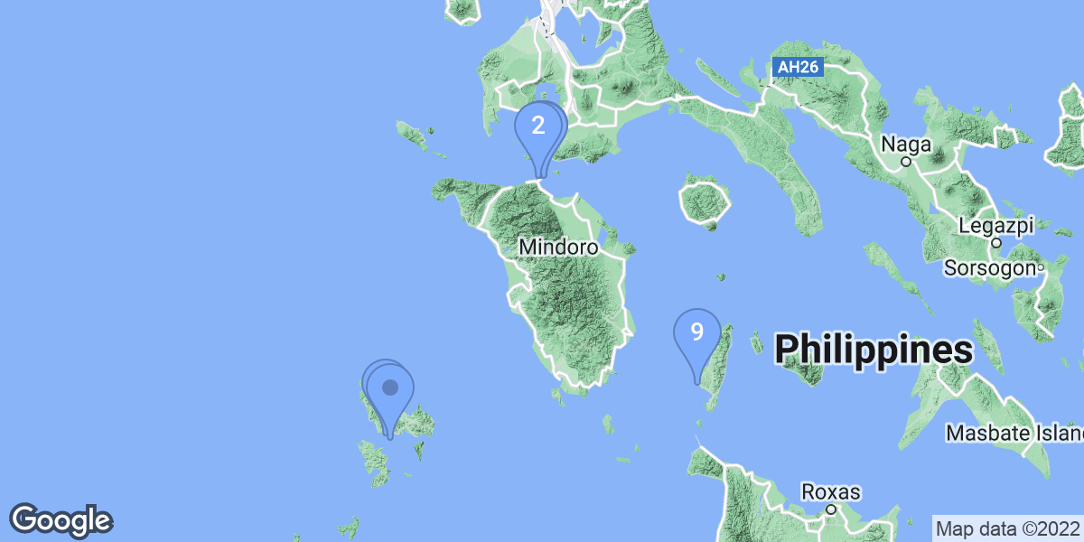 MIMAROPA dive site map