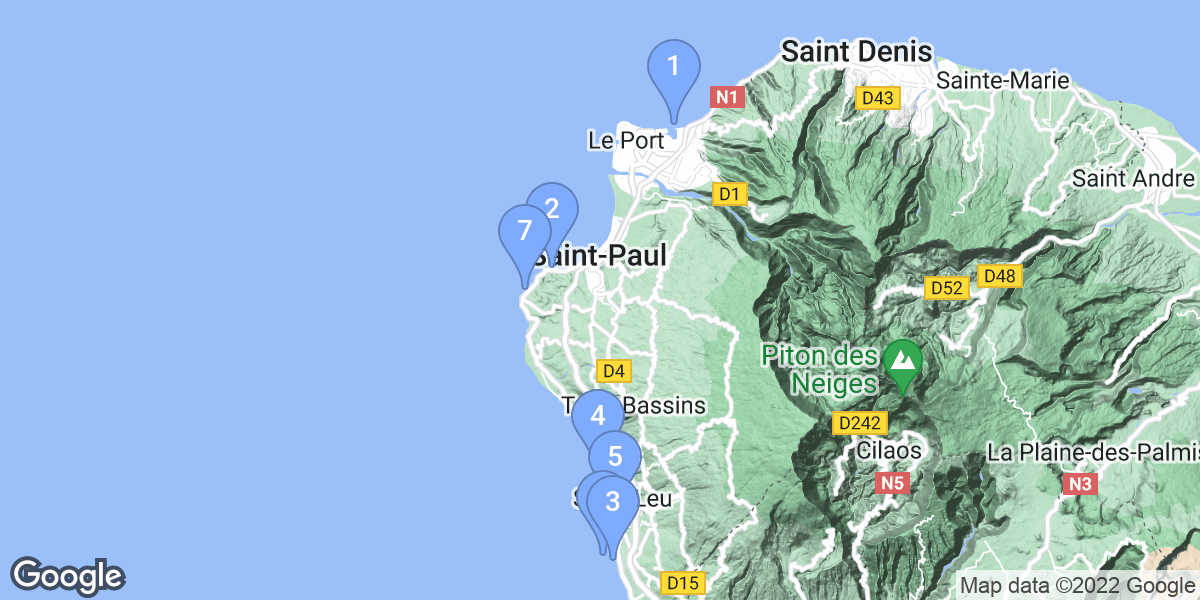 Saint-Paul dive site map
