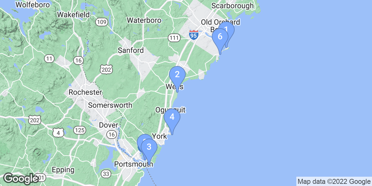 Maine dive site map