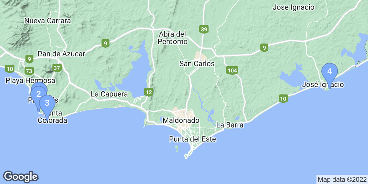 Departamento de Maldonado dive site map