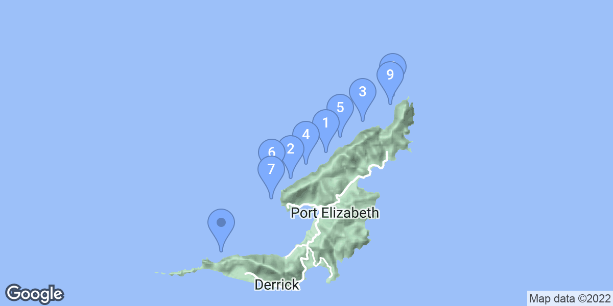 Grenadines dive site map