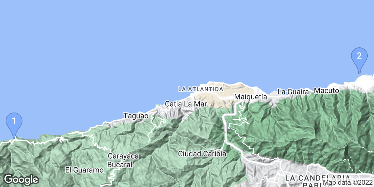 La Guaira dive site map