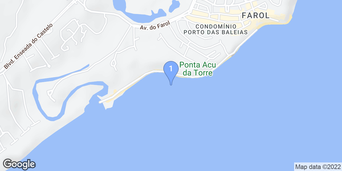 Mata de São João dive site map