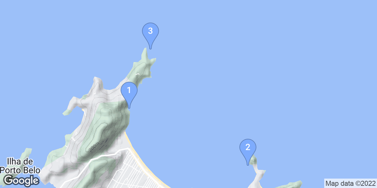 Bombinhas dive site map
