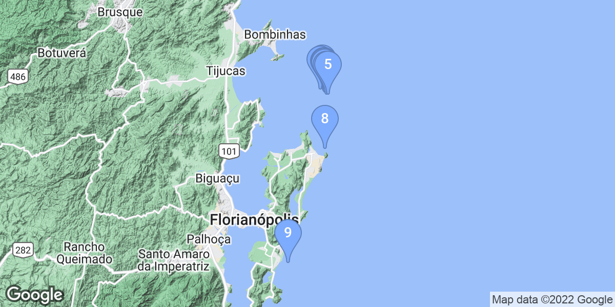 Florianópolis dive site map