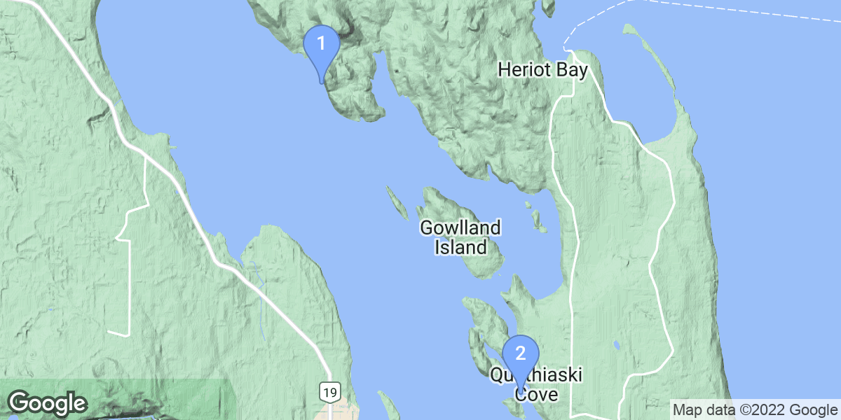 Strathcona dive site map
