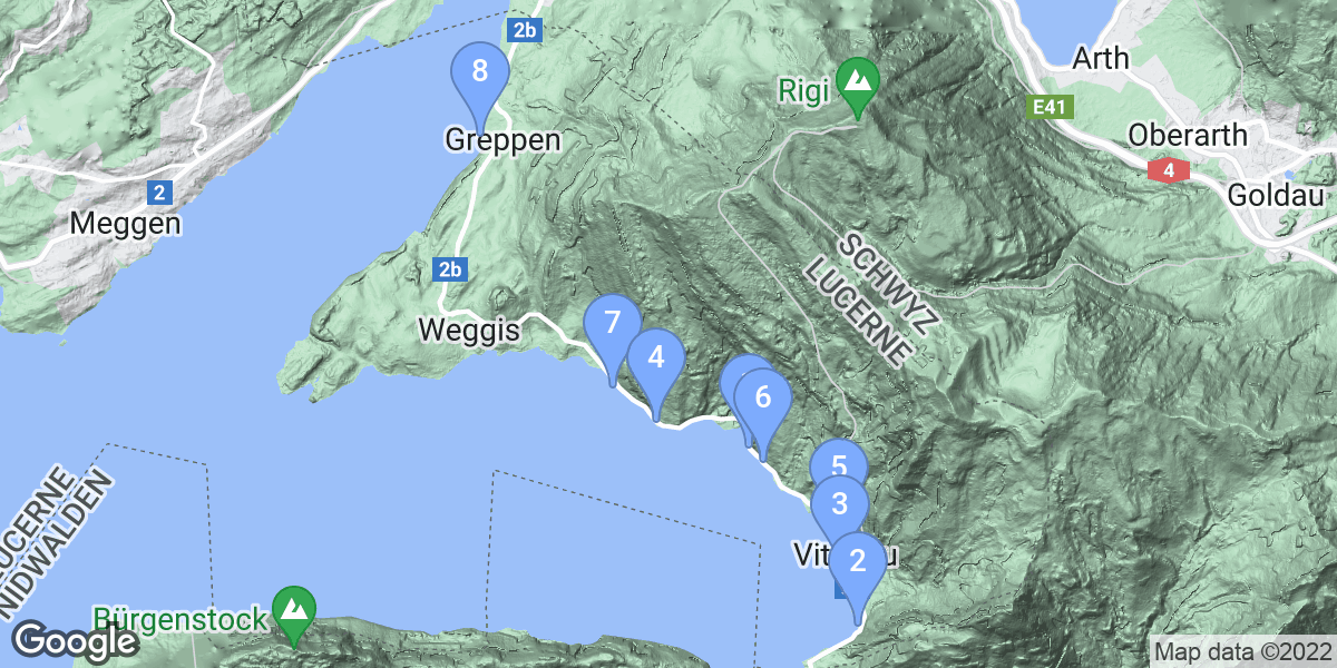 Luzern dive site map