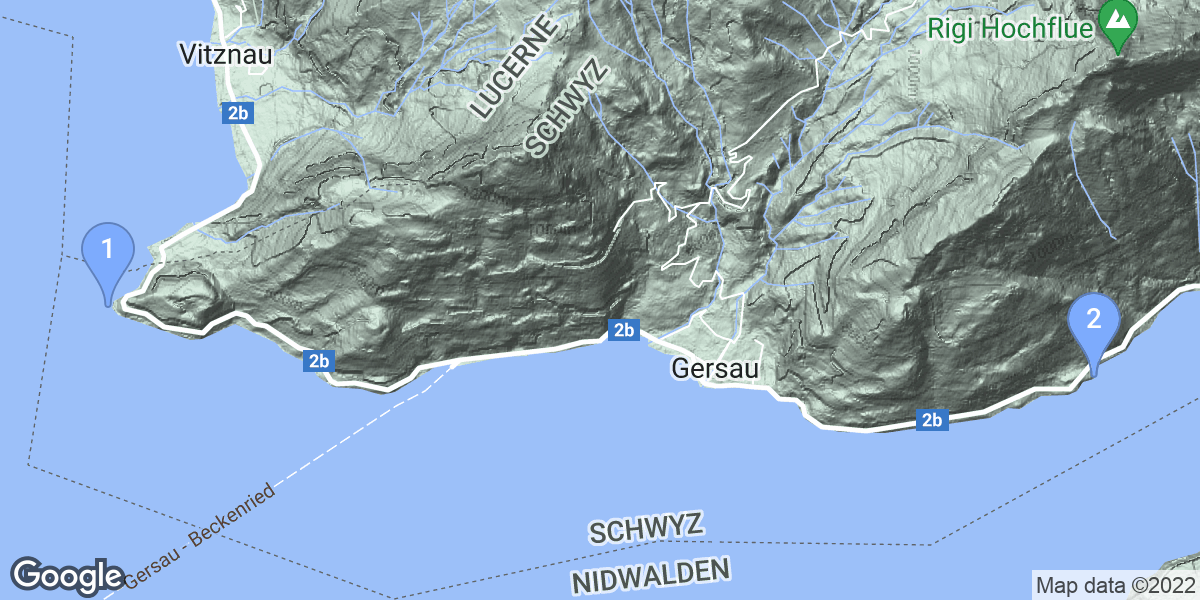 Gersau District dive site map