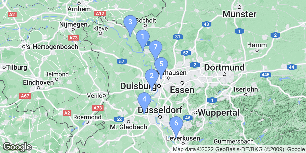 Düsseldorf dive site map