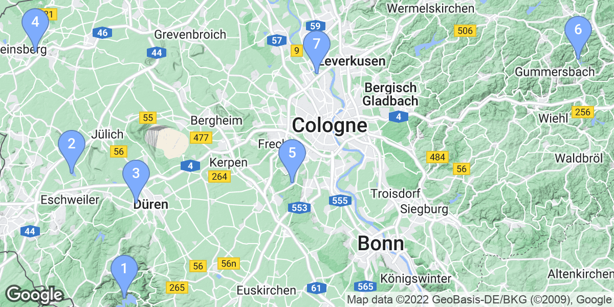 Cologne dive site map