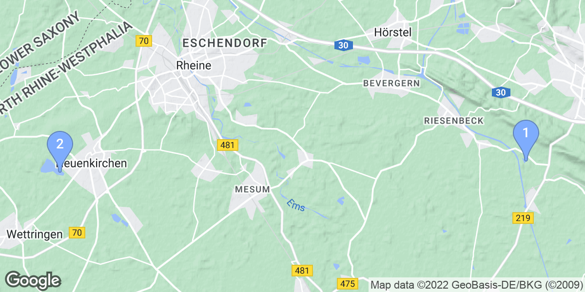 Münster dive site map