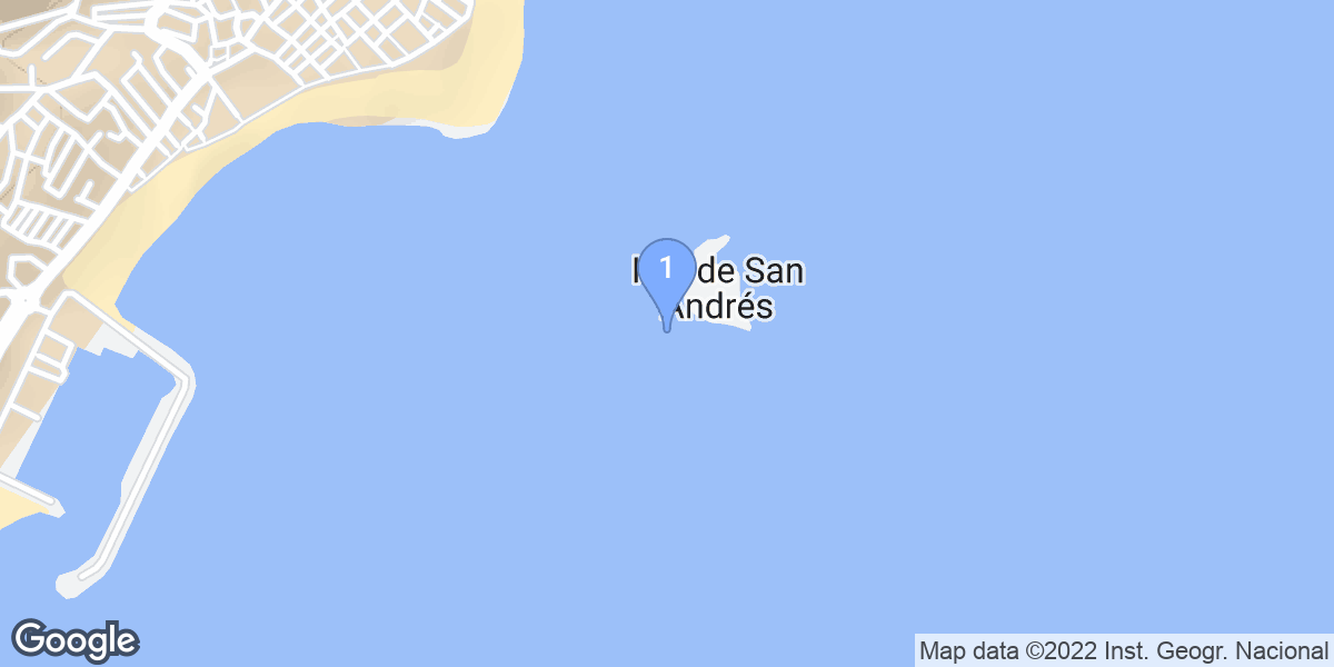 Almería dive site map