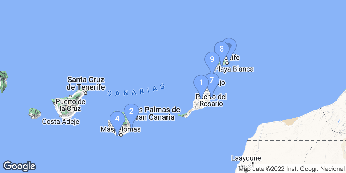 Las Palmas dive site map