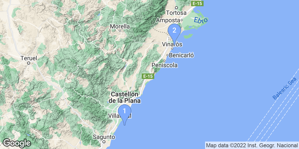 Castelló dive site map