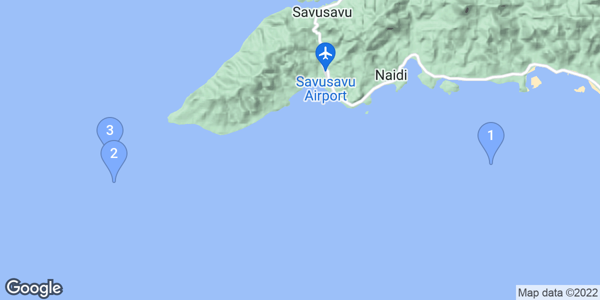Savusavu dive site map