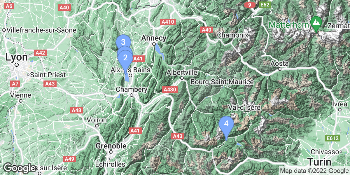 Savoie dive site map