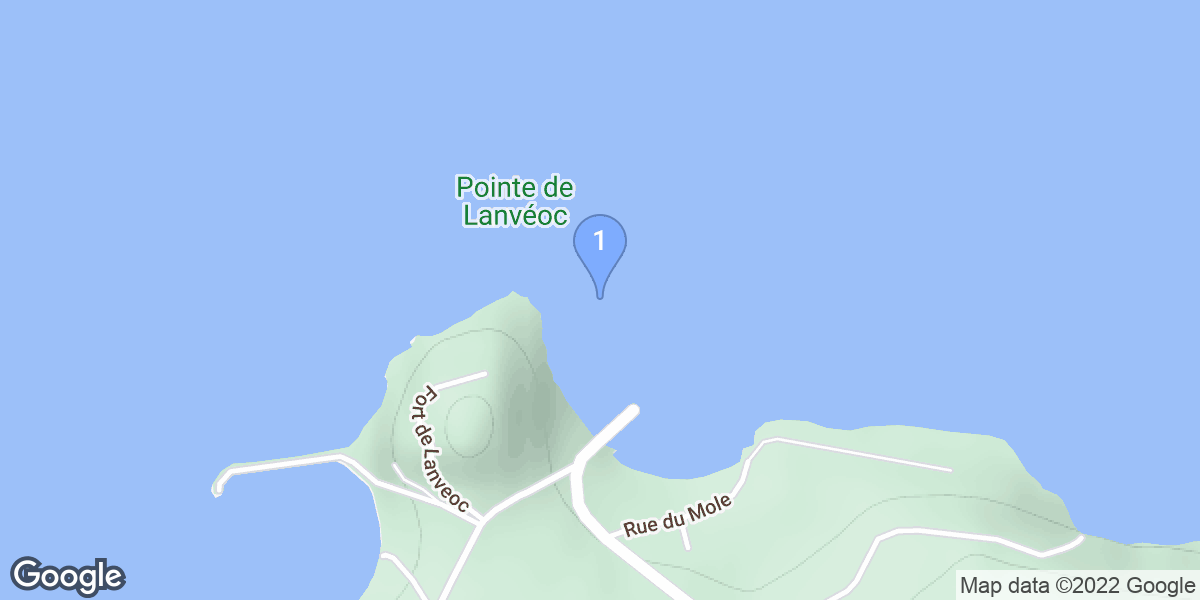 Finistère dive site map