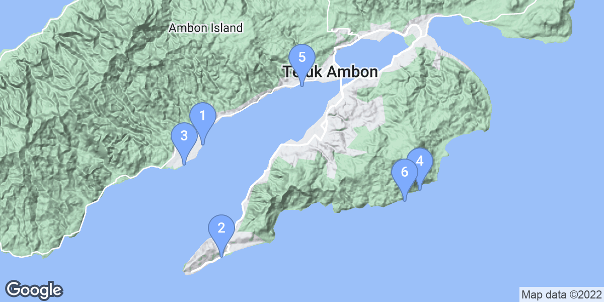 Kota Ambon dive site map