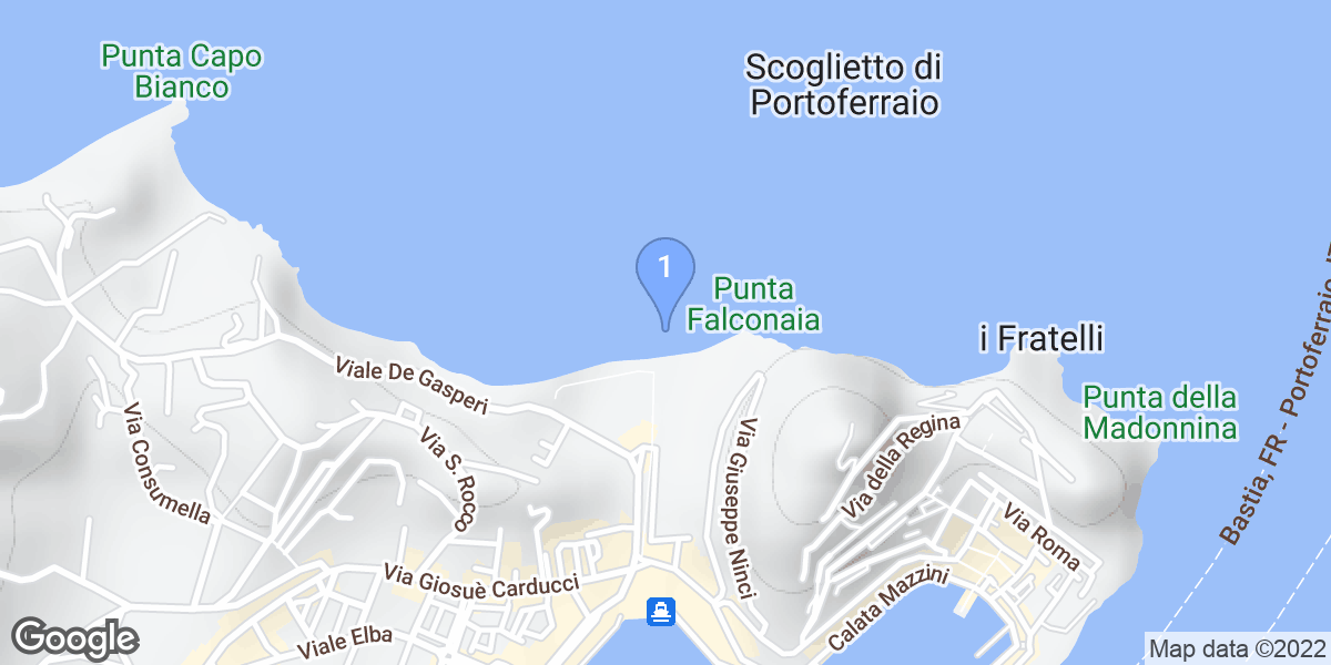 Provincia di Livorno dive site map