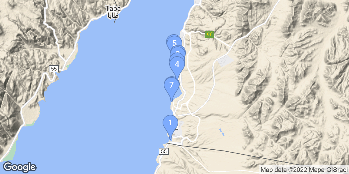 Aqaba Qasabah District dive site map
