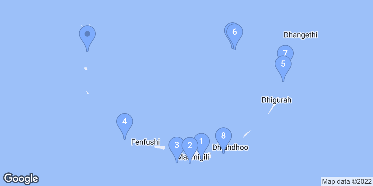 Alifu Dhaalu Atoll dive site map