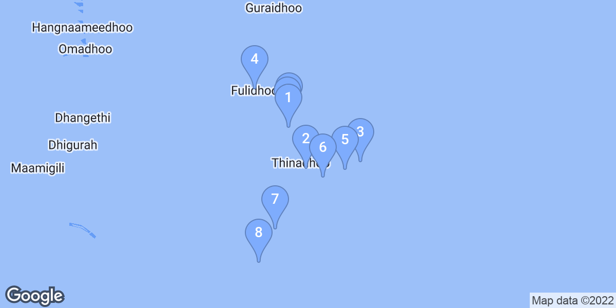 Vaavu Atoll dive site map