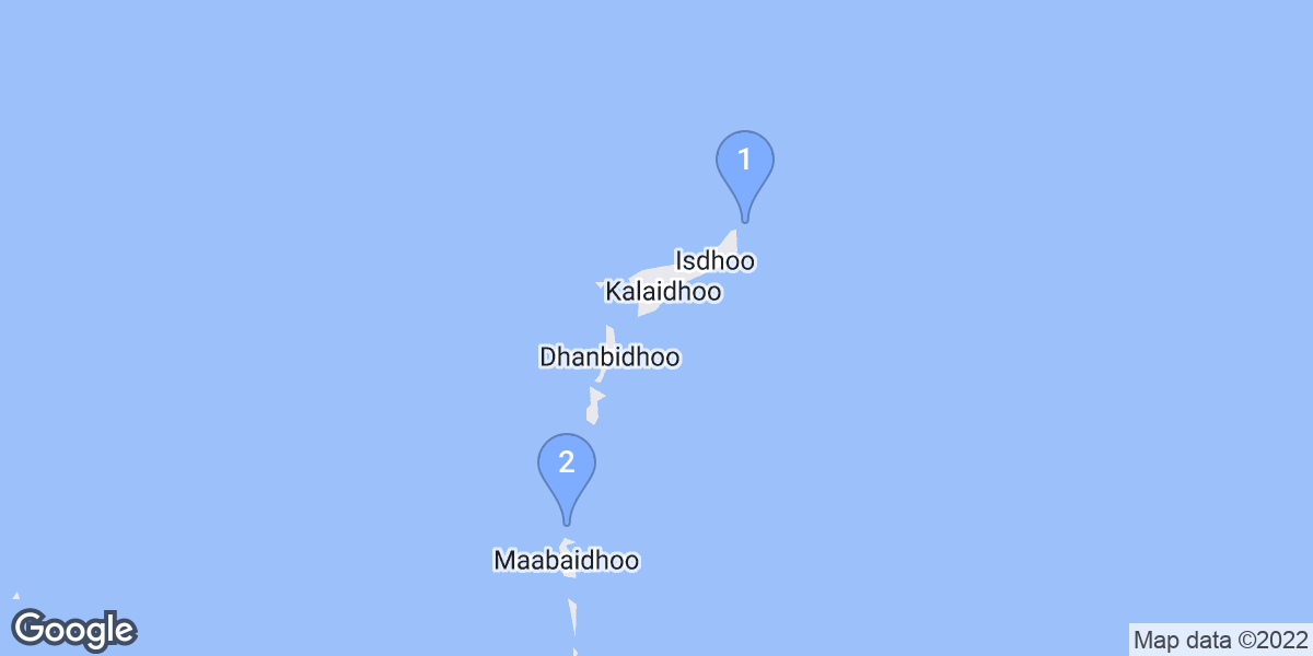 Laamu Atoll dive site map