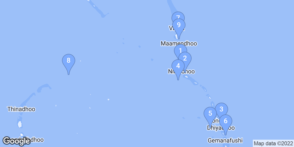 Gaafu Alifu Atoll dive site map