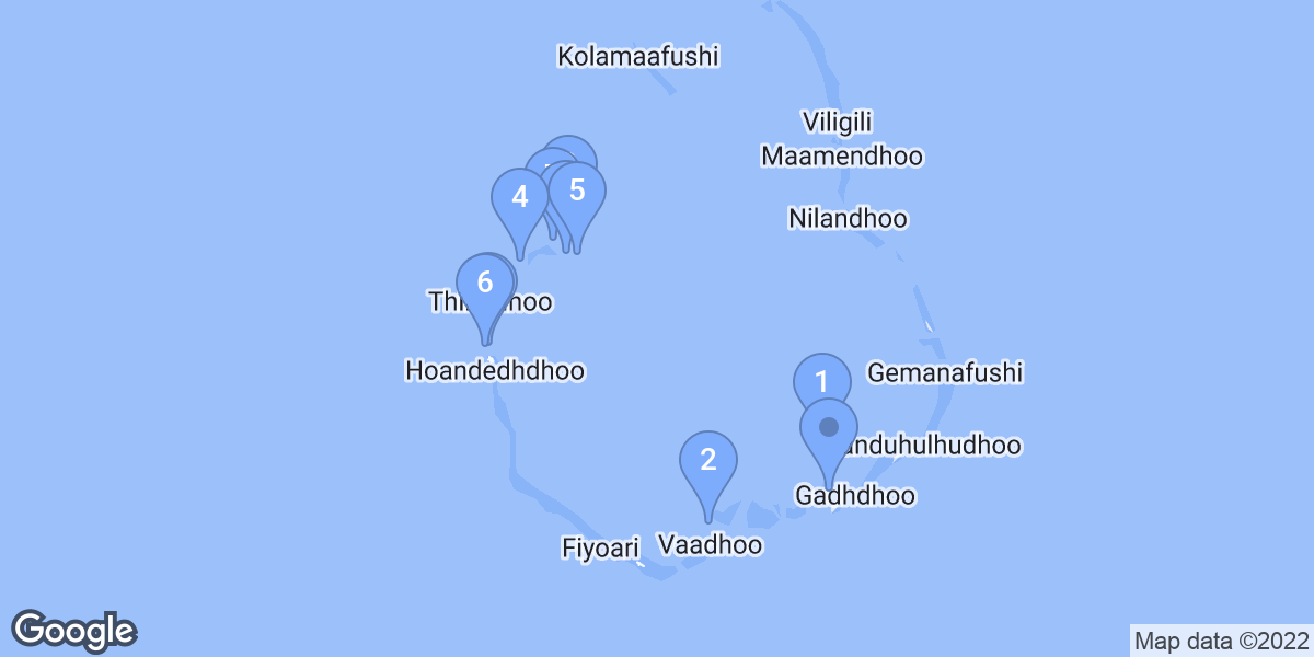 Gaafu Dhaalu Atoll dive site map
