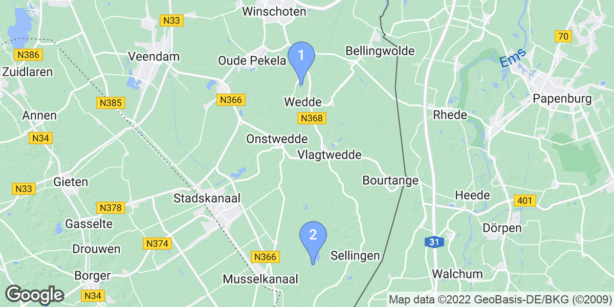 Westerwolde dive site map