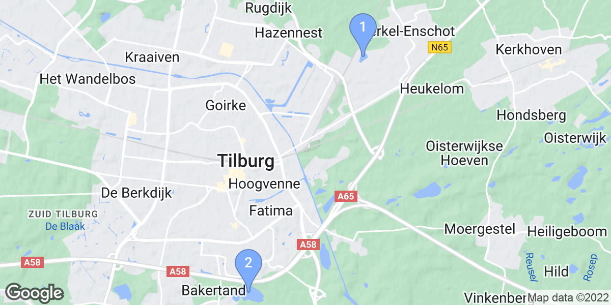 Tilburg dive site map