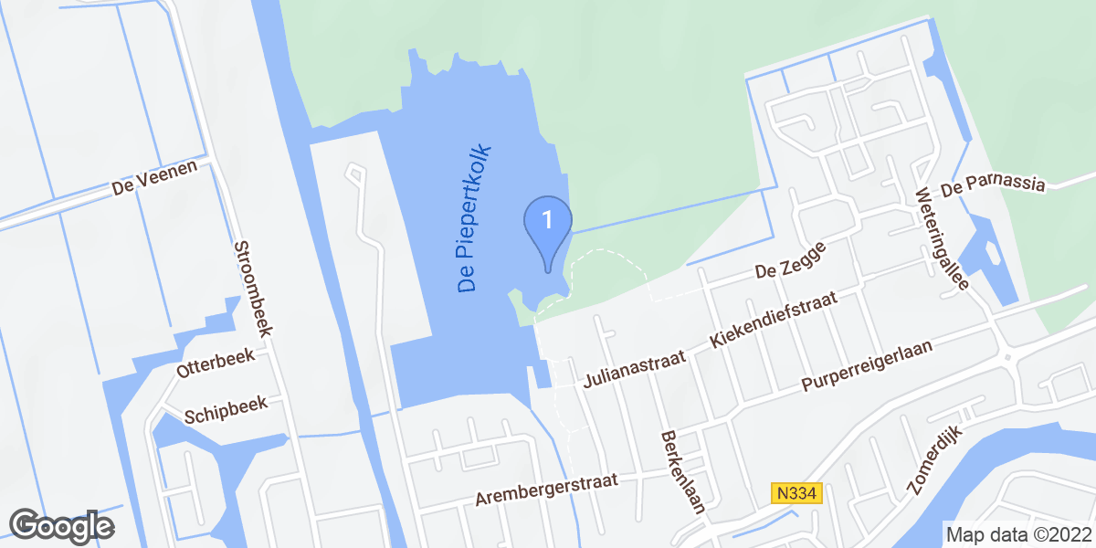 Zwartewaterland dive site map