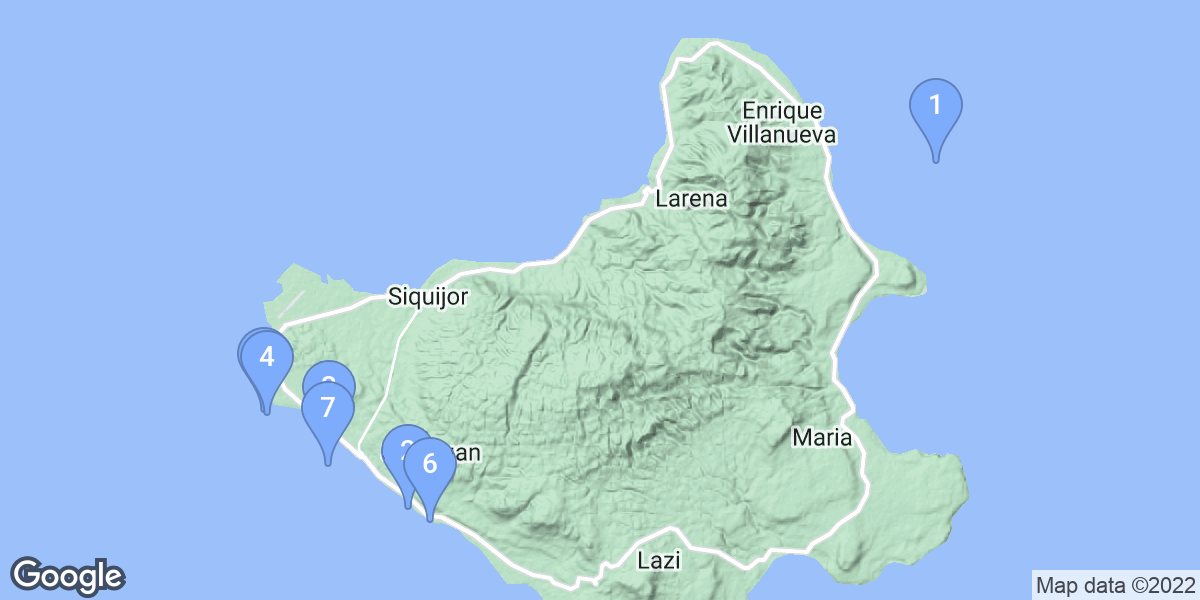 Siquijor dive site map