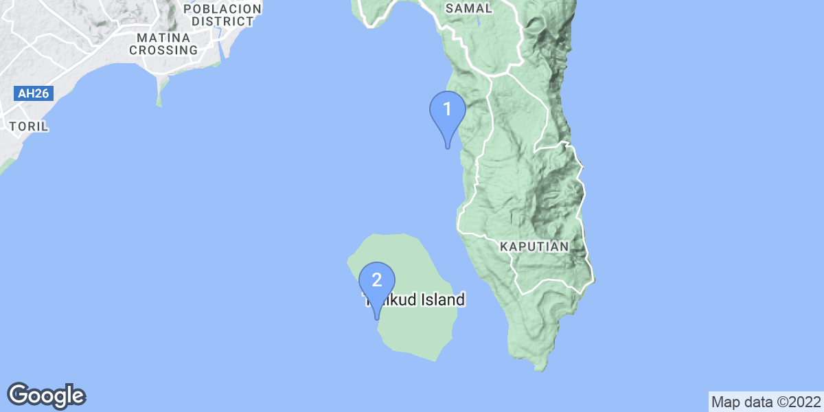 Davao del Norte dive site map