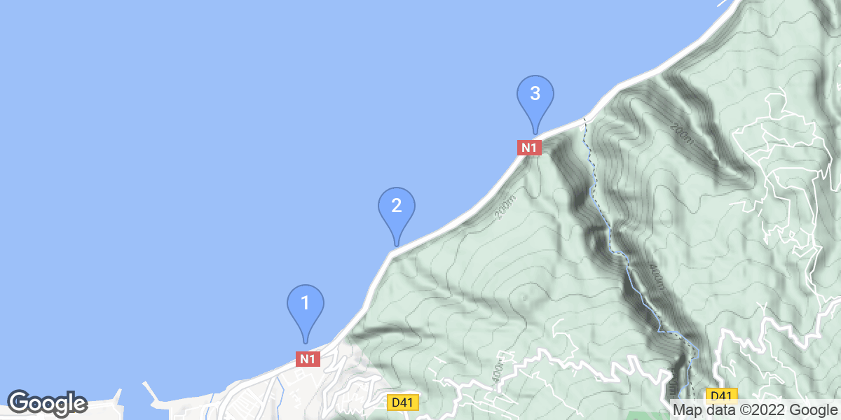 Saint Denis dive site map